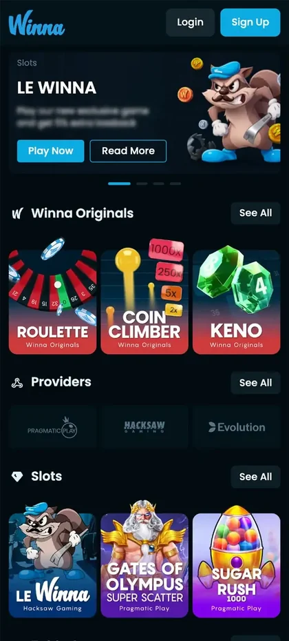 Winna Casino na mobitelu